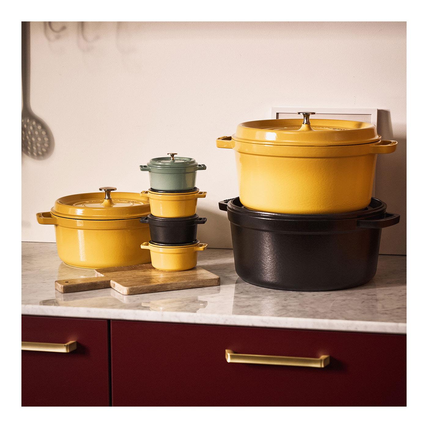 staub La Cocotte Gusseisen 28 cm, rund, Schwarz-image-0