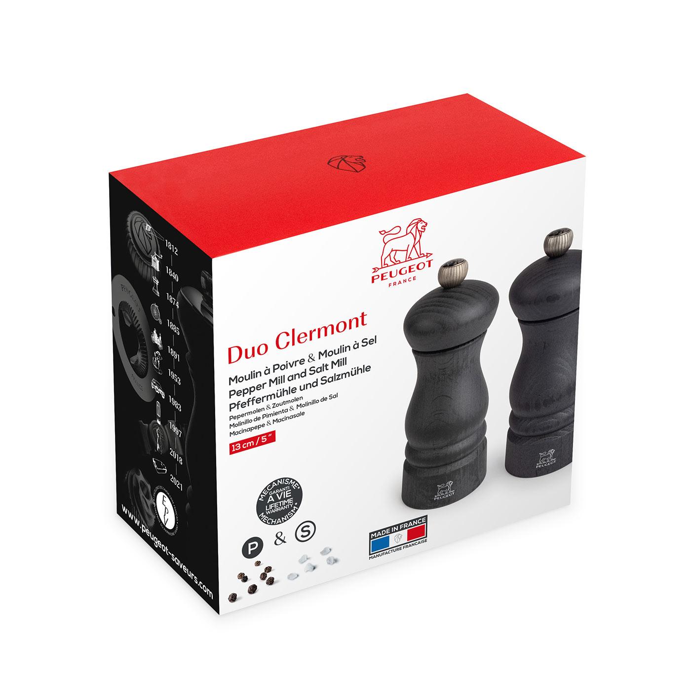 PEUGEOT Clermont Duo Pfeffer-/Salzmühle Set graphite 13 cm-image-1