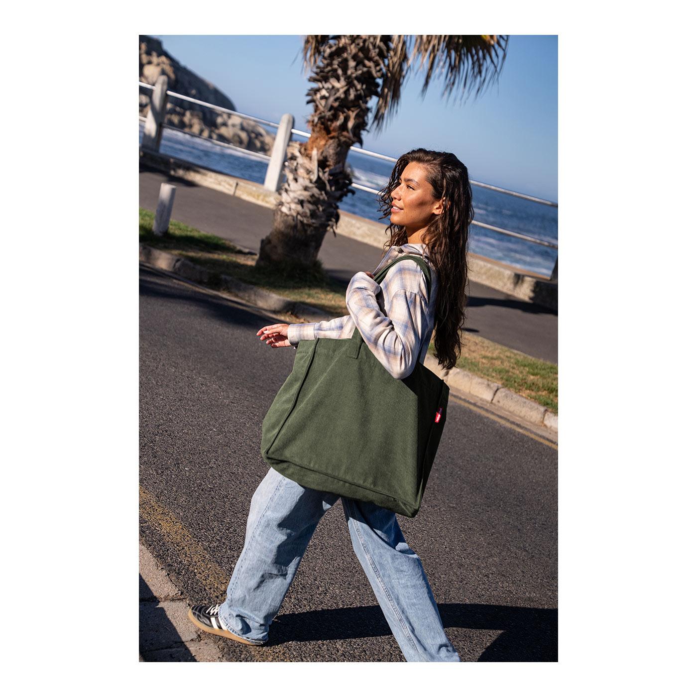 reisenthel softshopper cord dark matcha-image-1